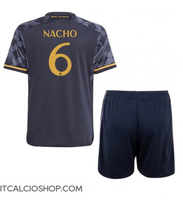 Real Madrid Nacho #6 Seconda Maglia Bambino 2023-24 Manica Corta (+ Pantaloni corti)